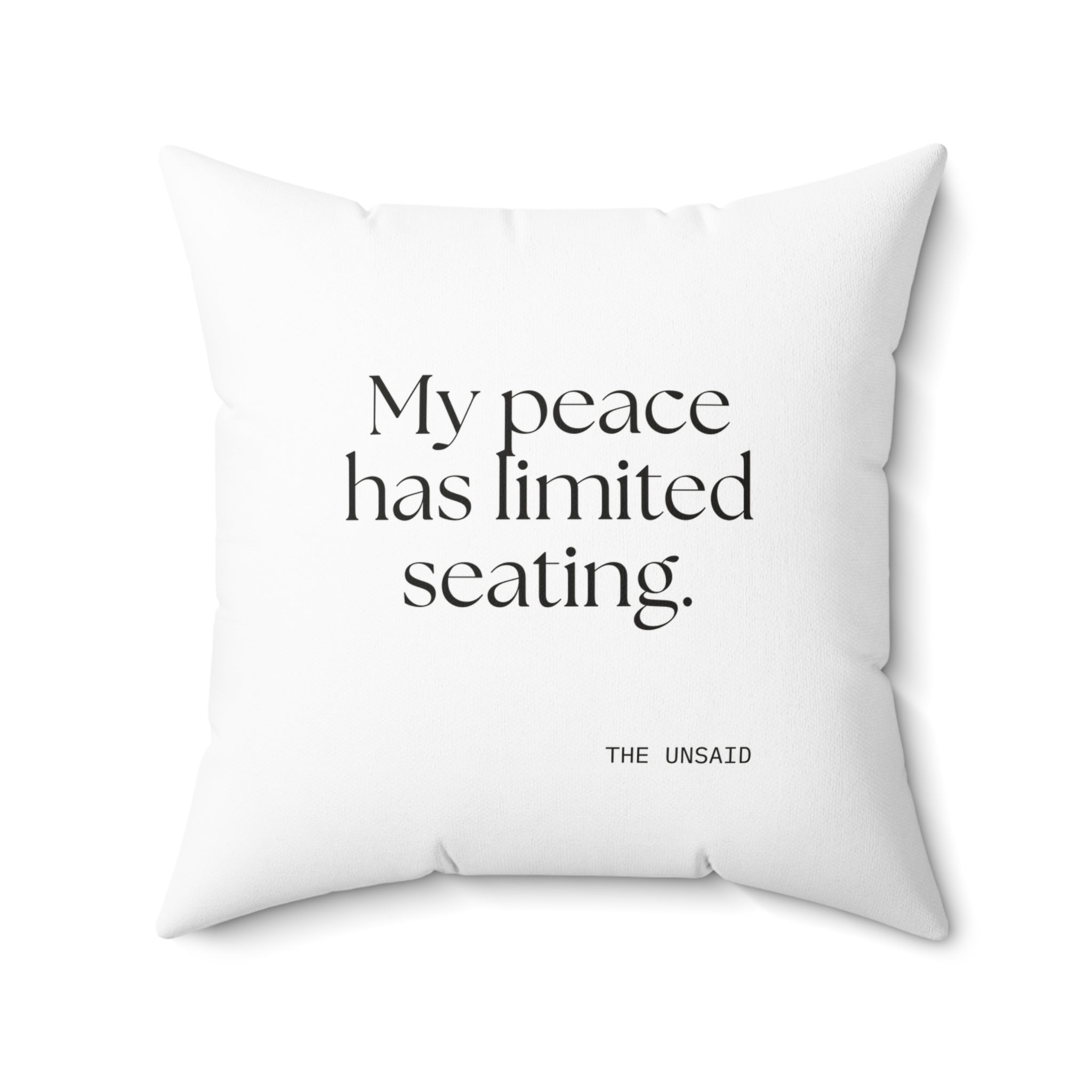 My peace has limited seating - Throw Pillow - For Introverts