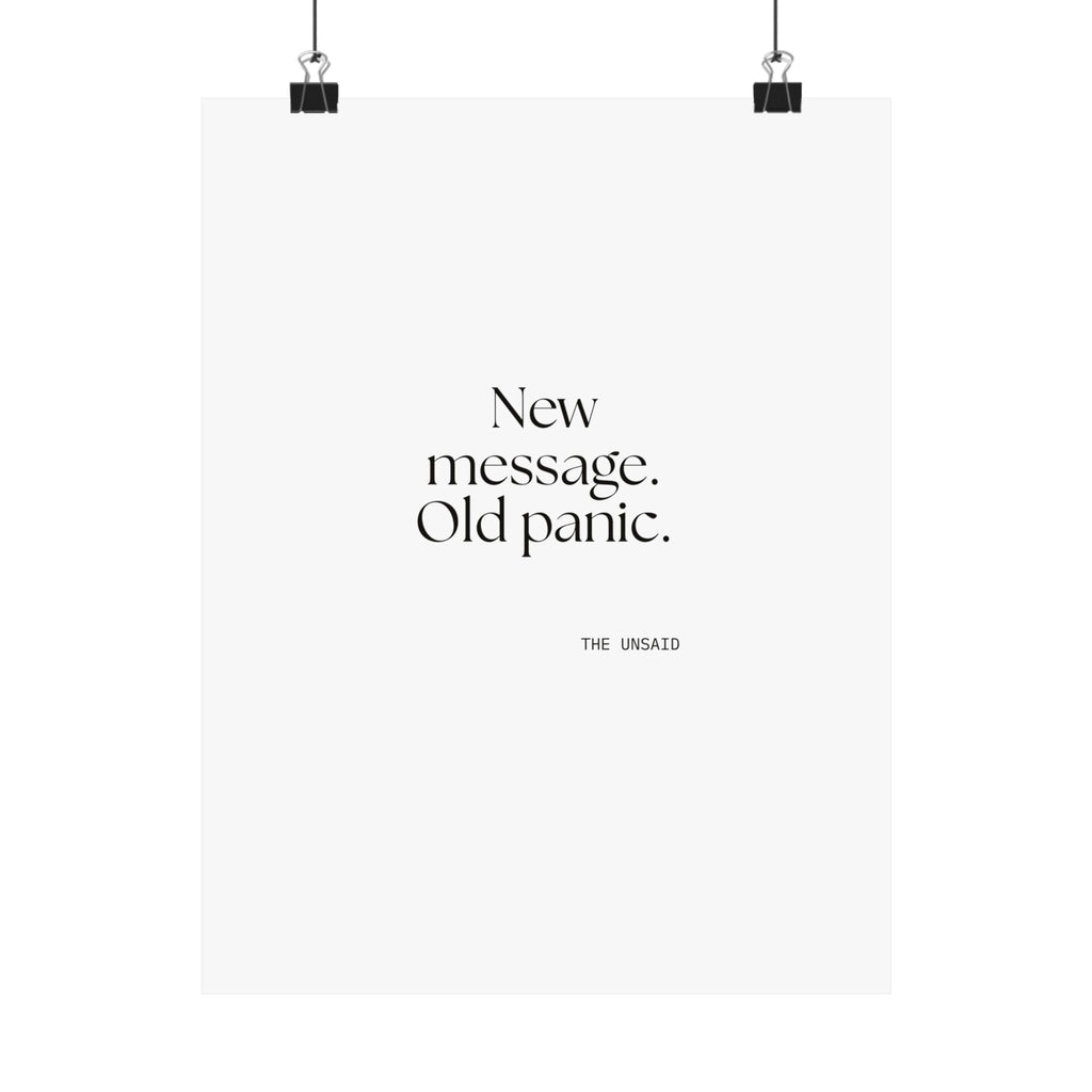 New message. Old panic - Poster - For Overthinkers