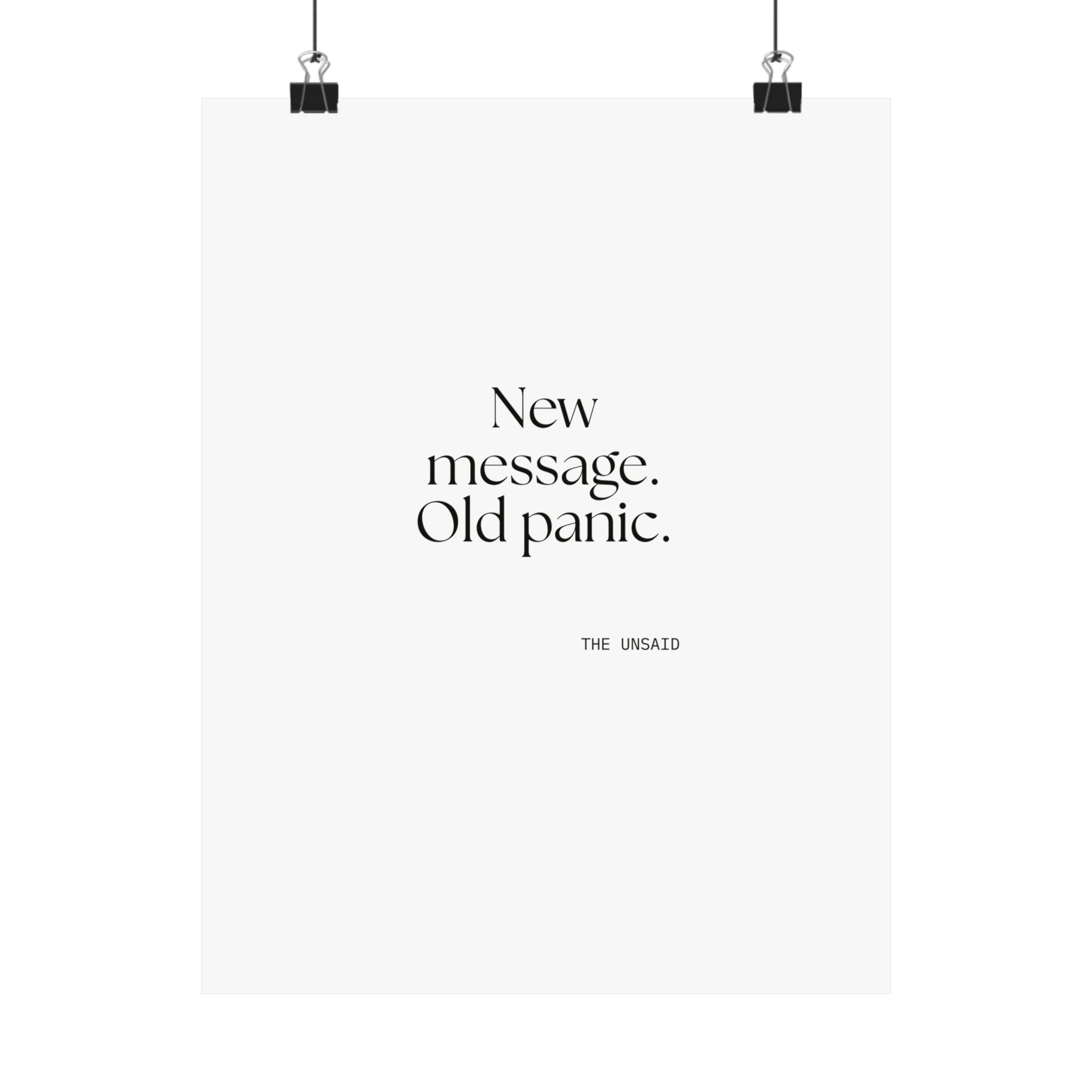 New message. Old panic - Poster - For Overthinkers