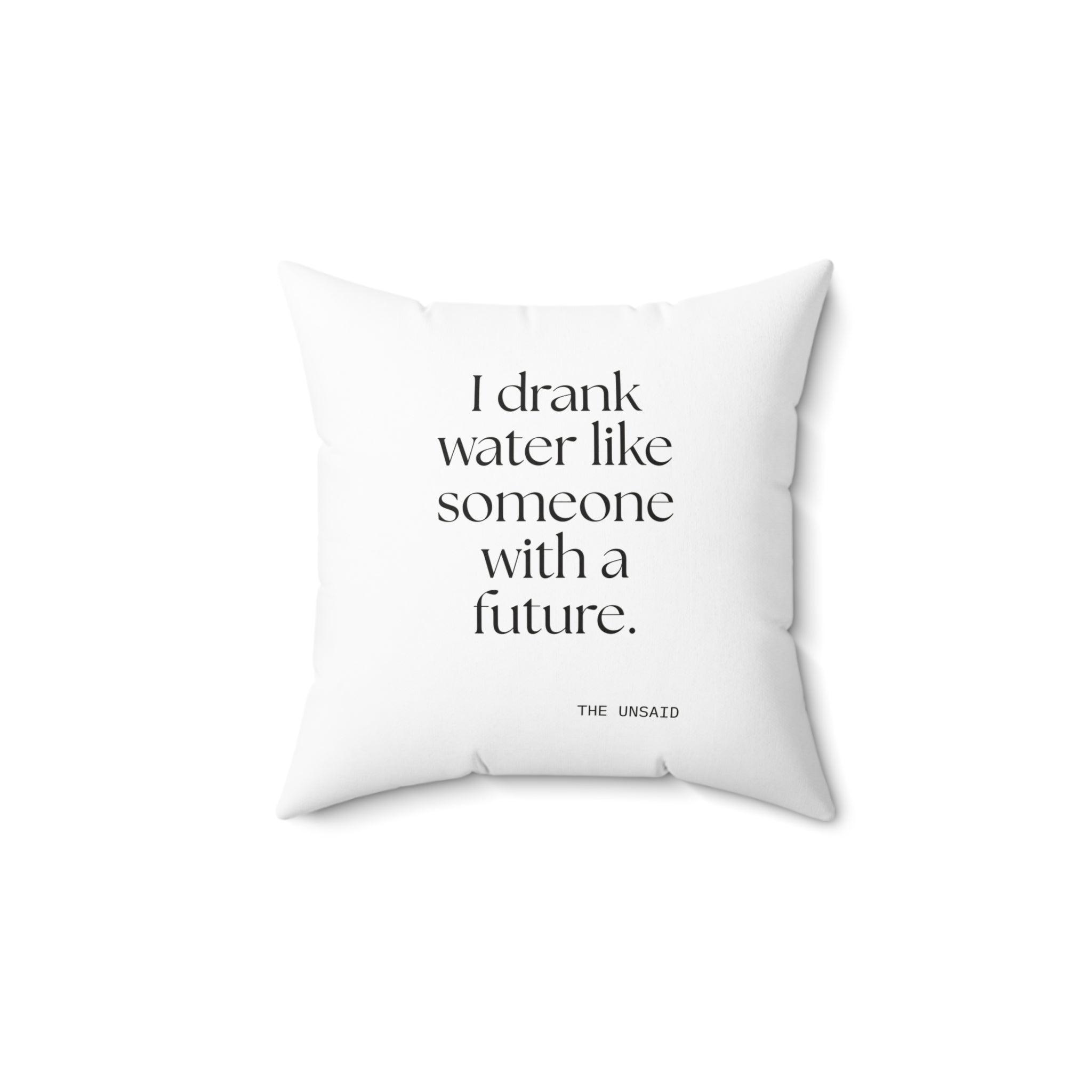 I drank water like someone with a future - Throw Pillow - Dry Humor