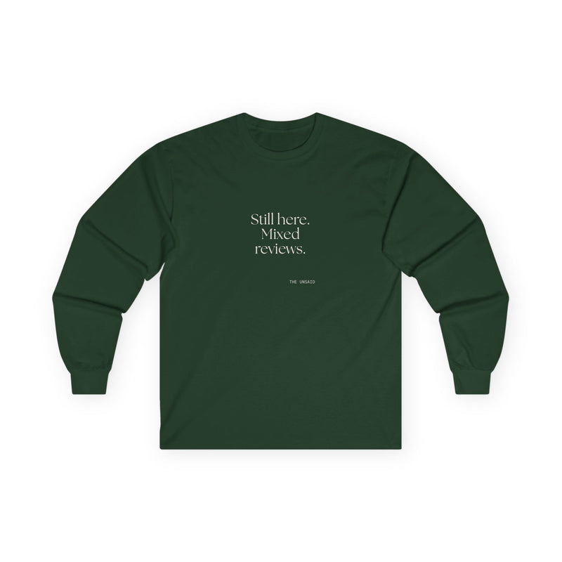 Long Sleeve Shirt — Still here. Mixed reviews.