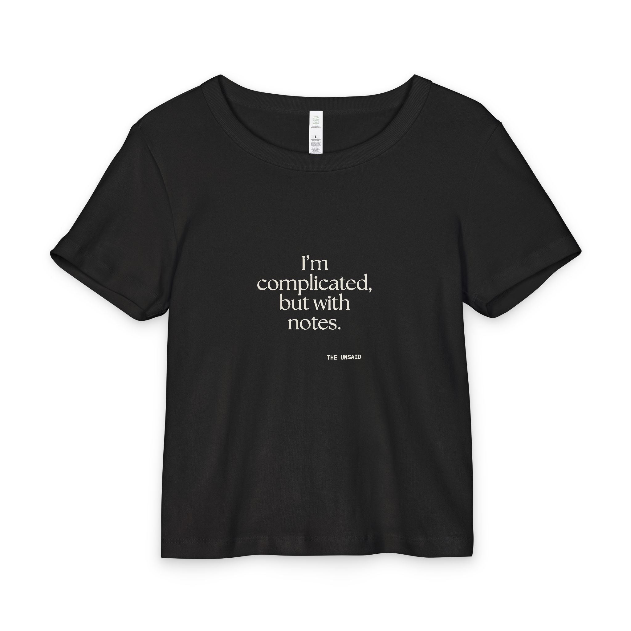 I’m complicated, but with notes - Baby Tee - Dry Humor