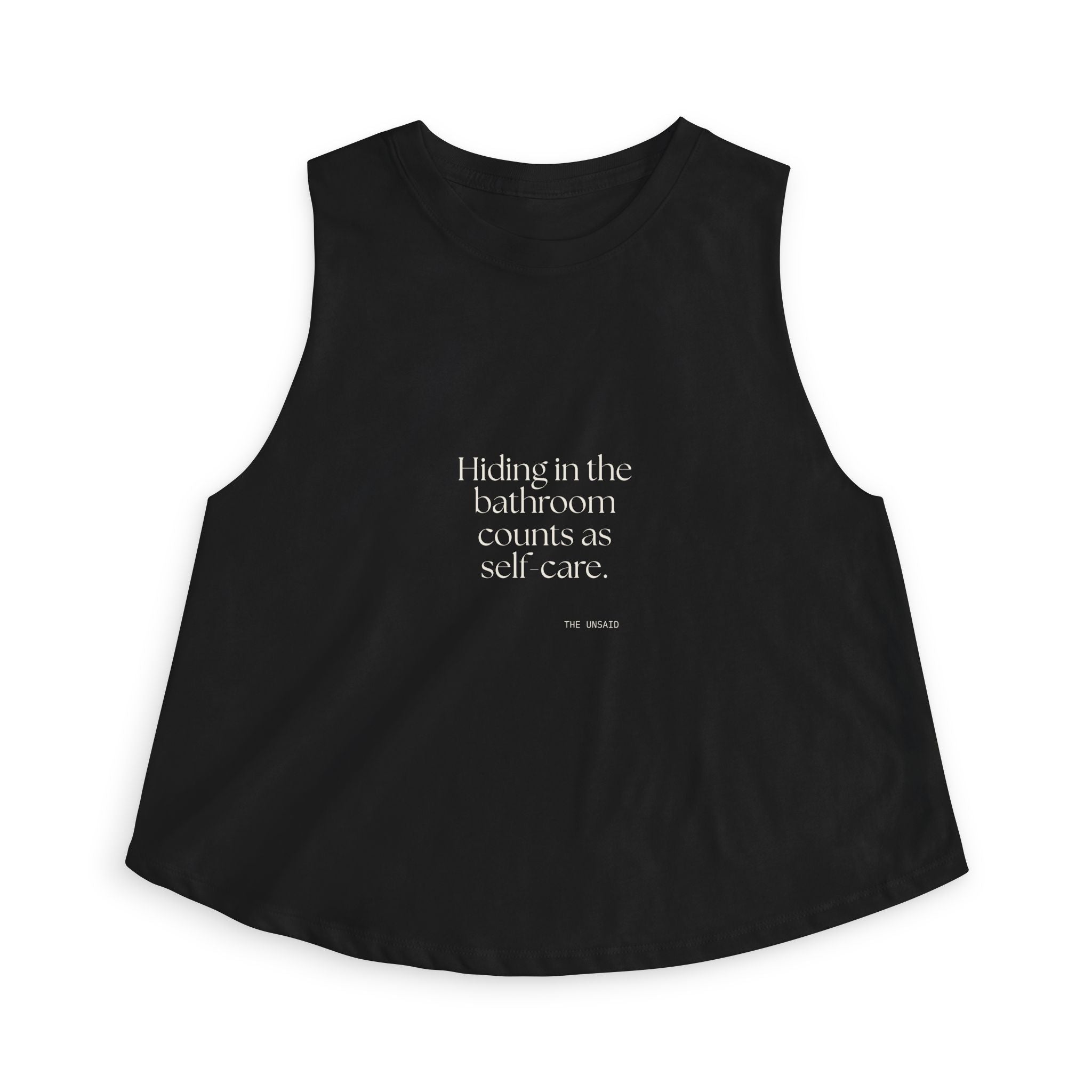 Hiding in the bathroom counts as self-care - Crop Top - For Introverts