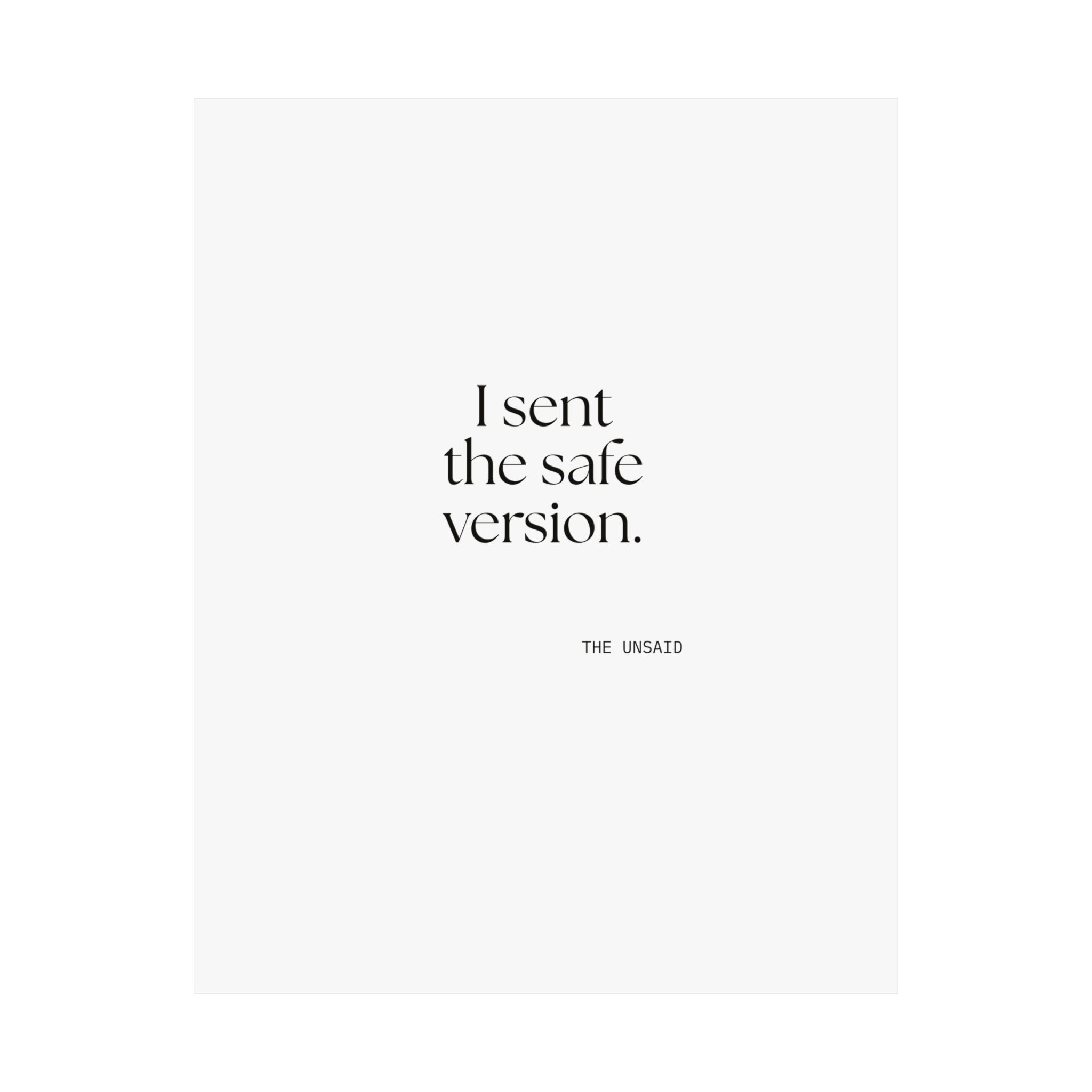 I sent the safe version - Poster - For Overthinkers