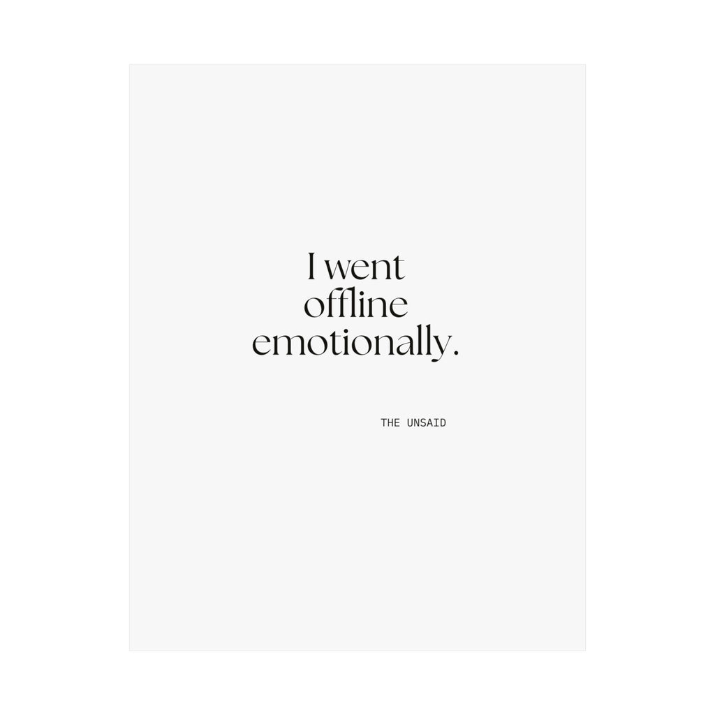 I went offline emotionally - Poster - For Introverts