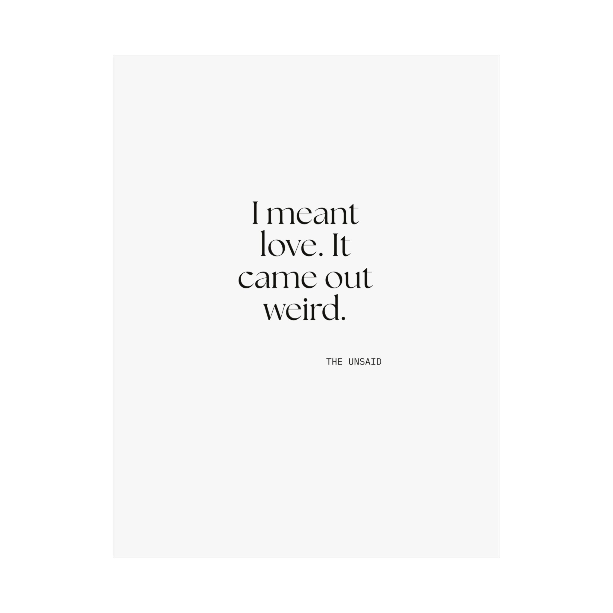 I meant love. It came out weird - Poster - For Introverts