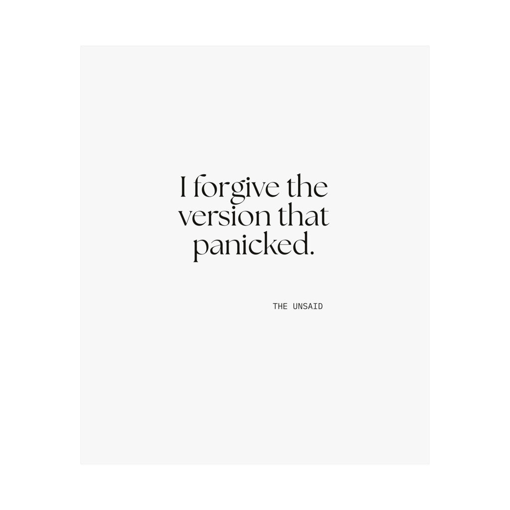 I forgive the version that panicked - Poster - Dry Humor