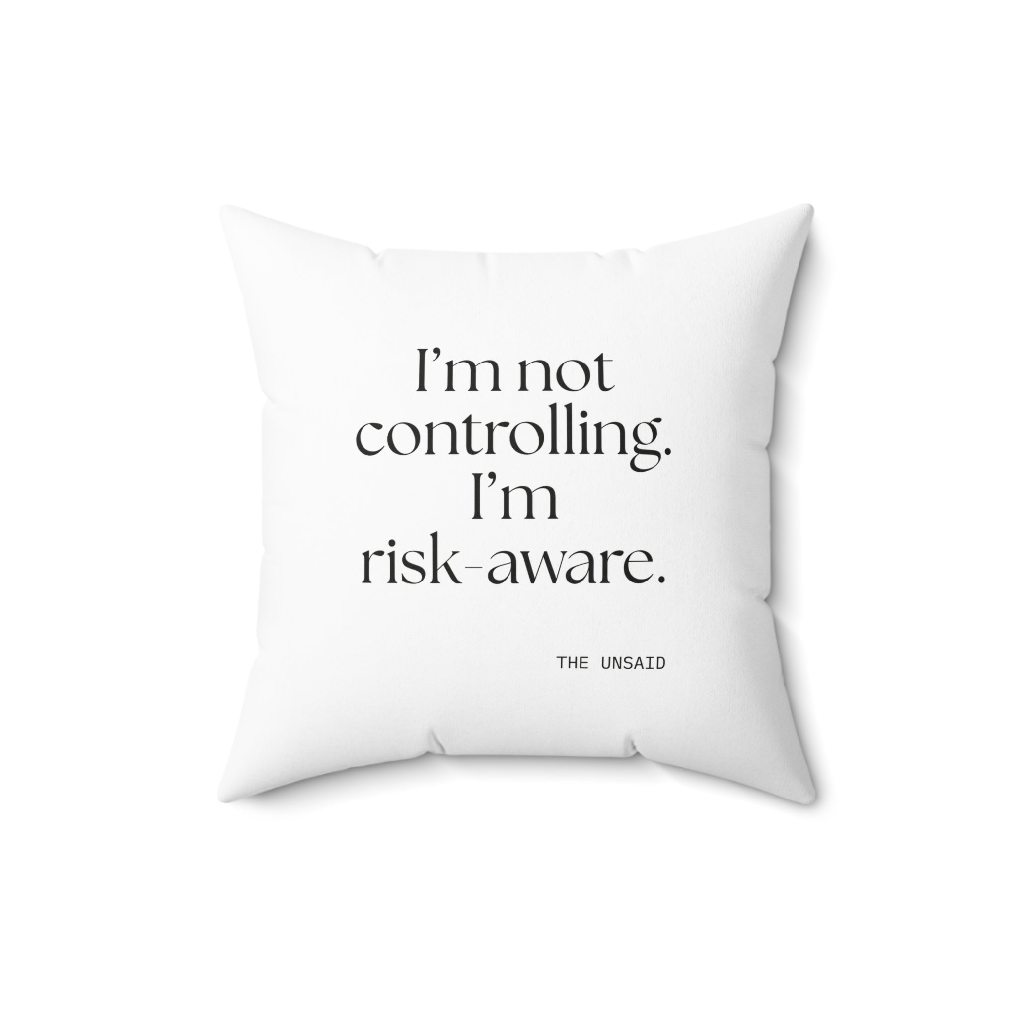 I’m not controlling. I’m risk-aware - Throw Pillow - Dry Humor