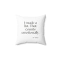 I made a list. That counts emotionally - Throw Pillow - Dry Humor