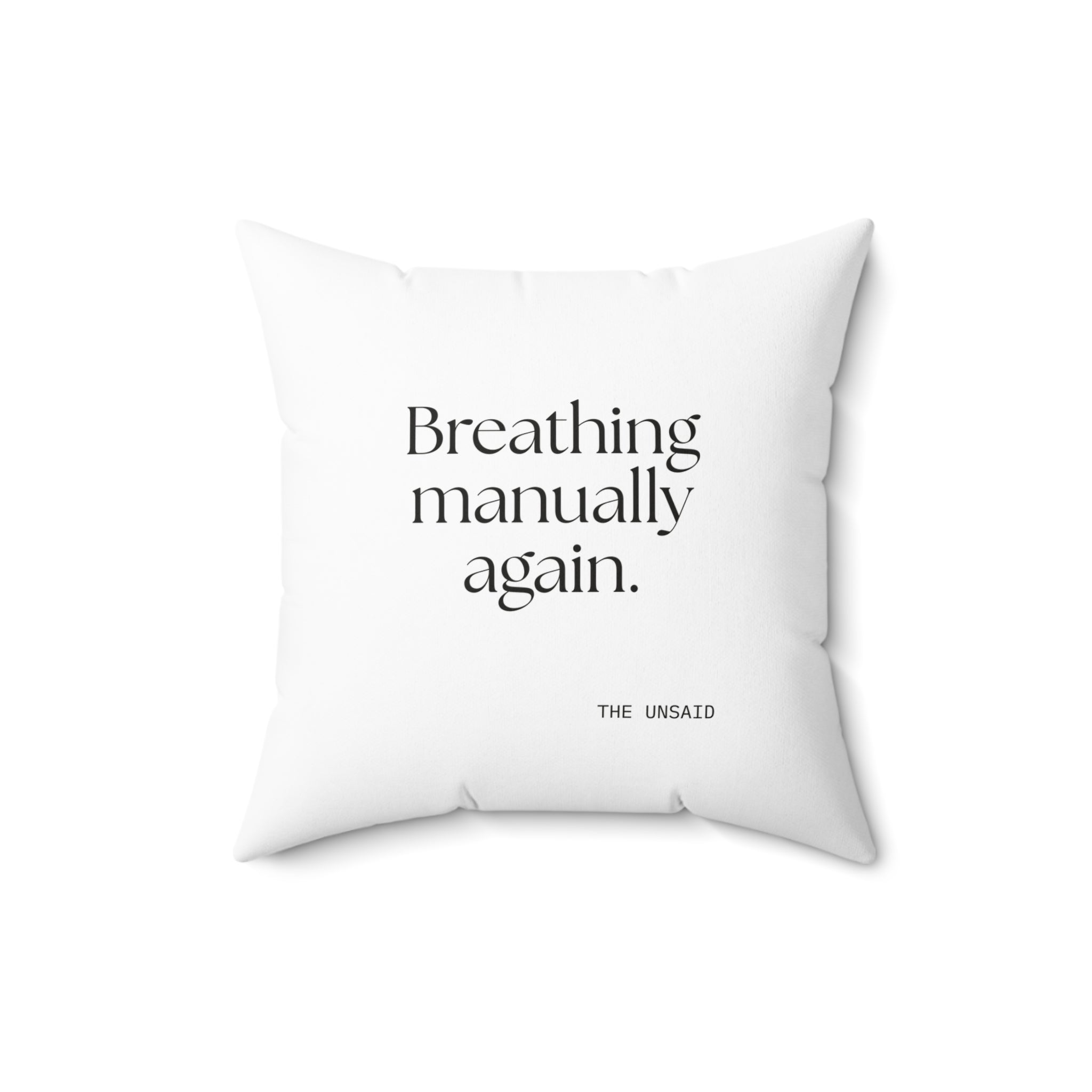 Breathing manually again - Throw Pillow - For Quiet Minds