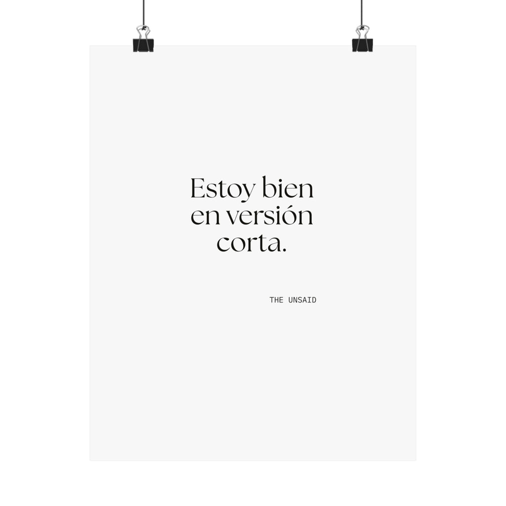 Estoy bien en versión corta - Poster - En Español