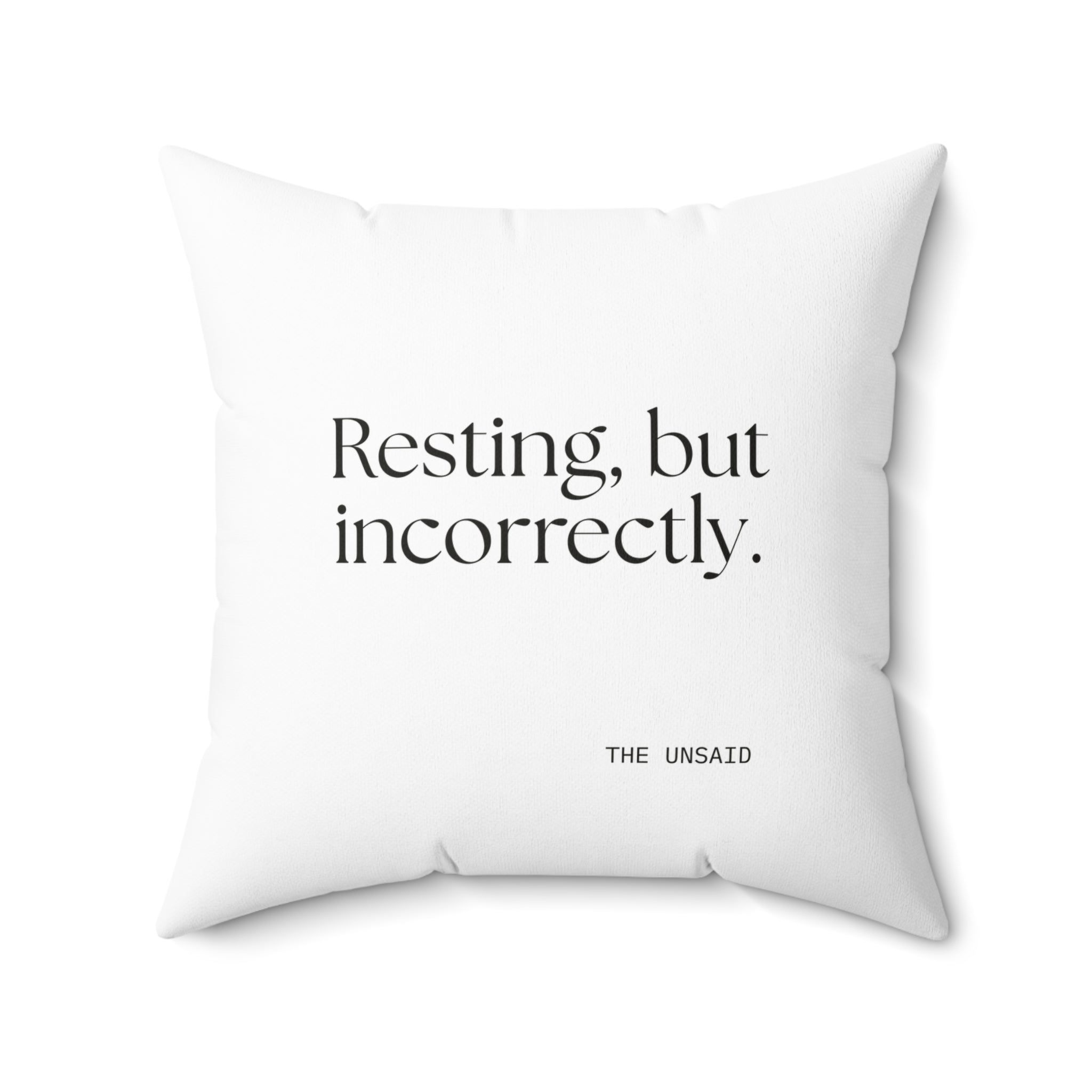 Resting, but incorrectly - Throw Pillow - For Quiet Minds