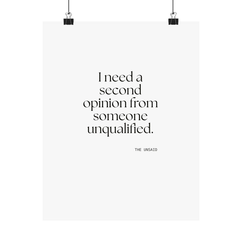 Poster — I need a second opinion from someone unqualified.