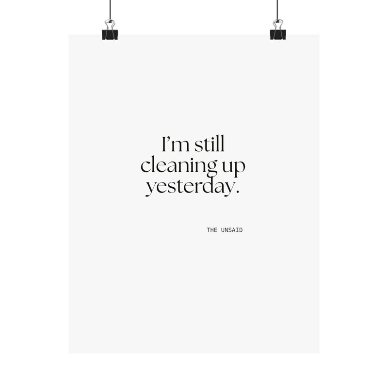 Poster — I’m still cleaning up yesterday.