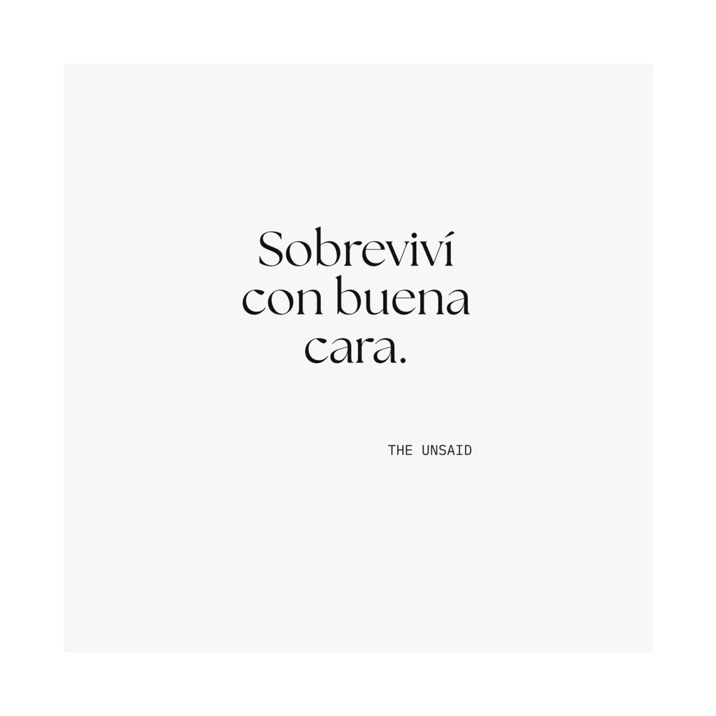 Sobreviví con buena cara - Poster - En Español
