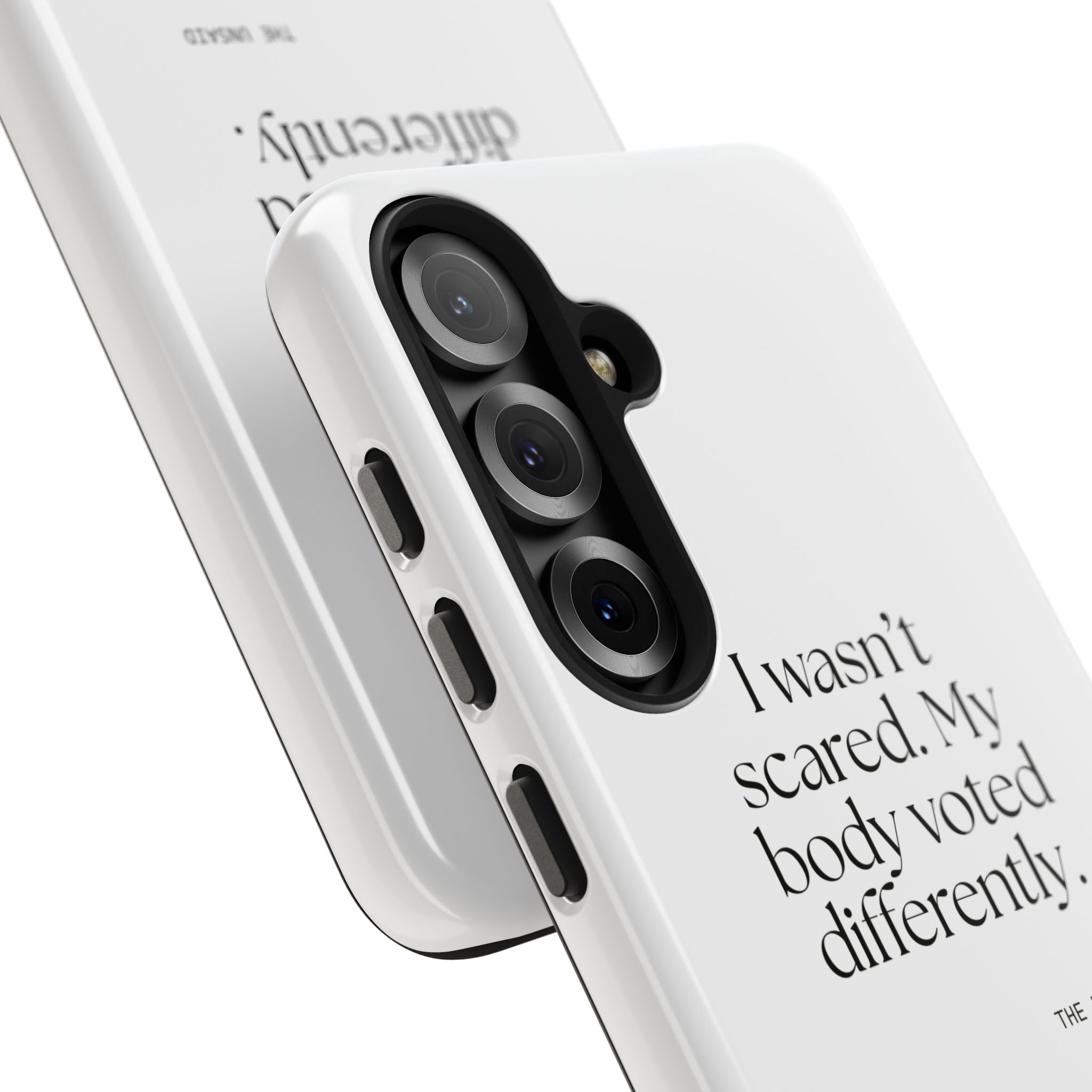 I wasn’t scared. My body voted differently - Tough Phone Case - For Quiet Minds