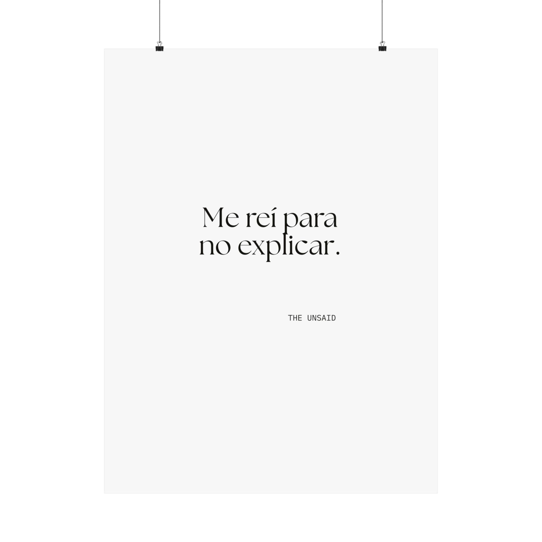 Me reí para no explicar - Poster - En Español
