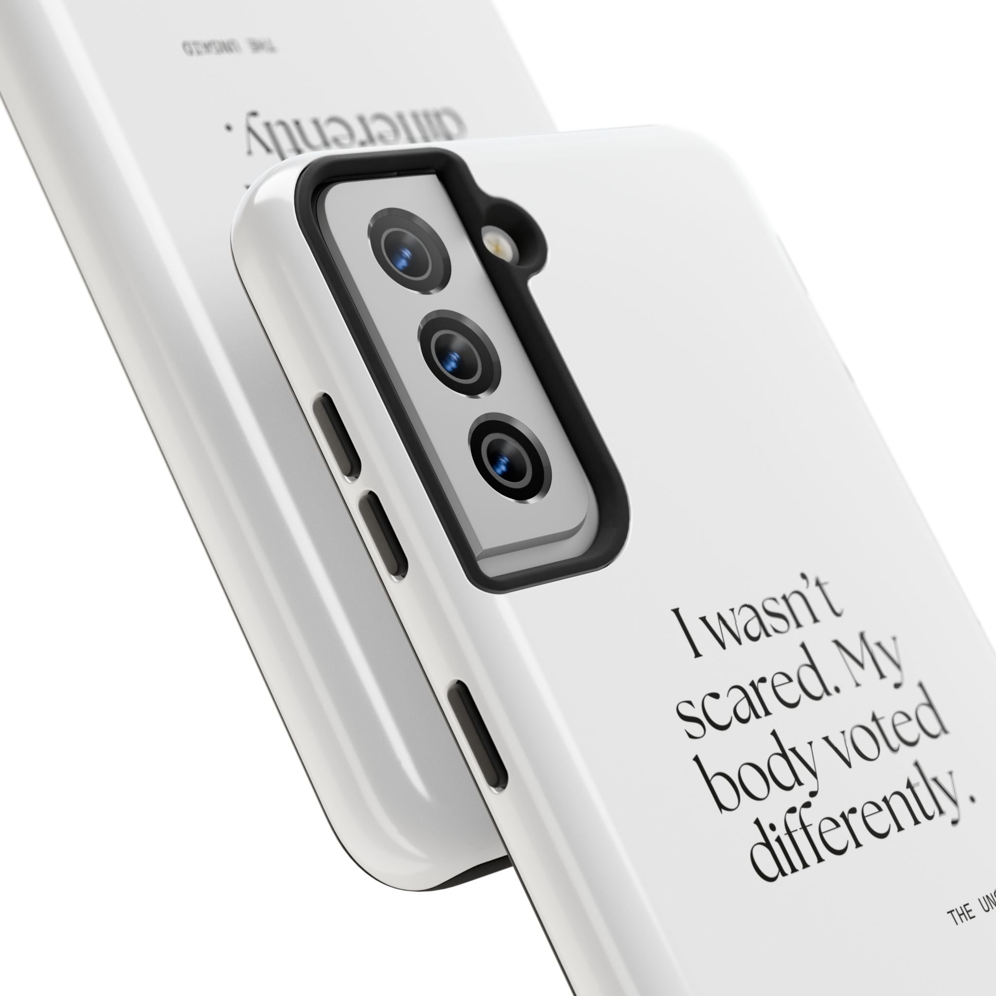 I wasn’t scared. My body voted differently - Tough Phone Case - For Quiet Minds
