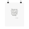 I keep my worst-case scenarios to myself. Mostly - Poster - For Introverts