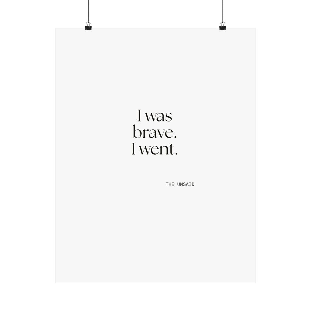 I was brave. I went - Poster - For Introverts