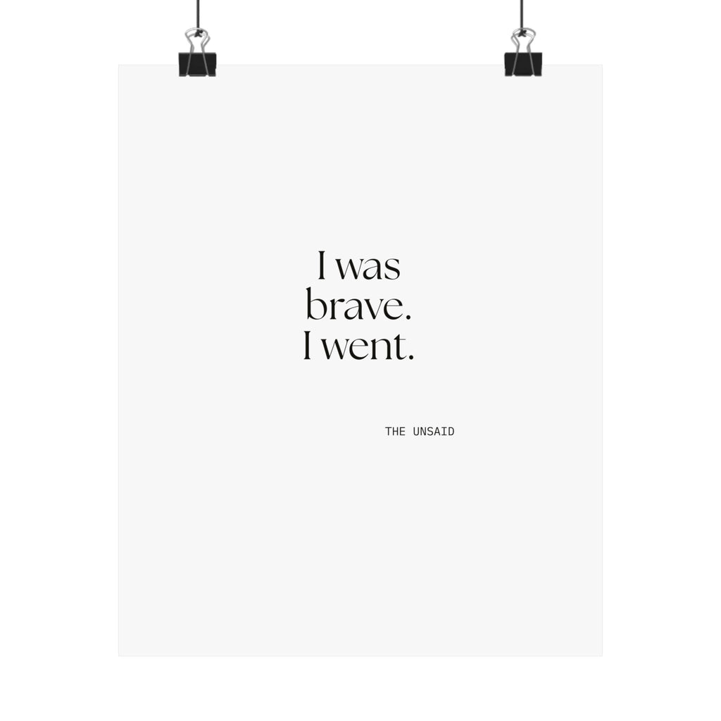 I was brave. I went - Poster - For Introverts