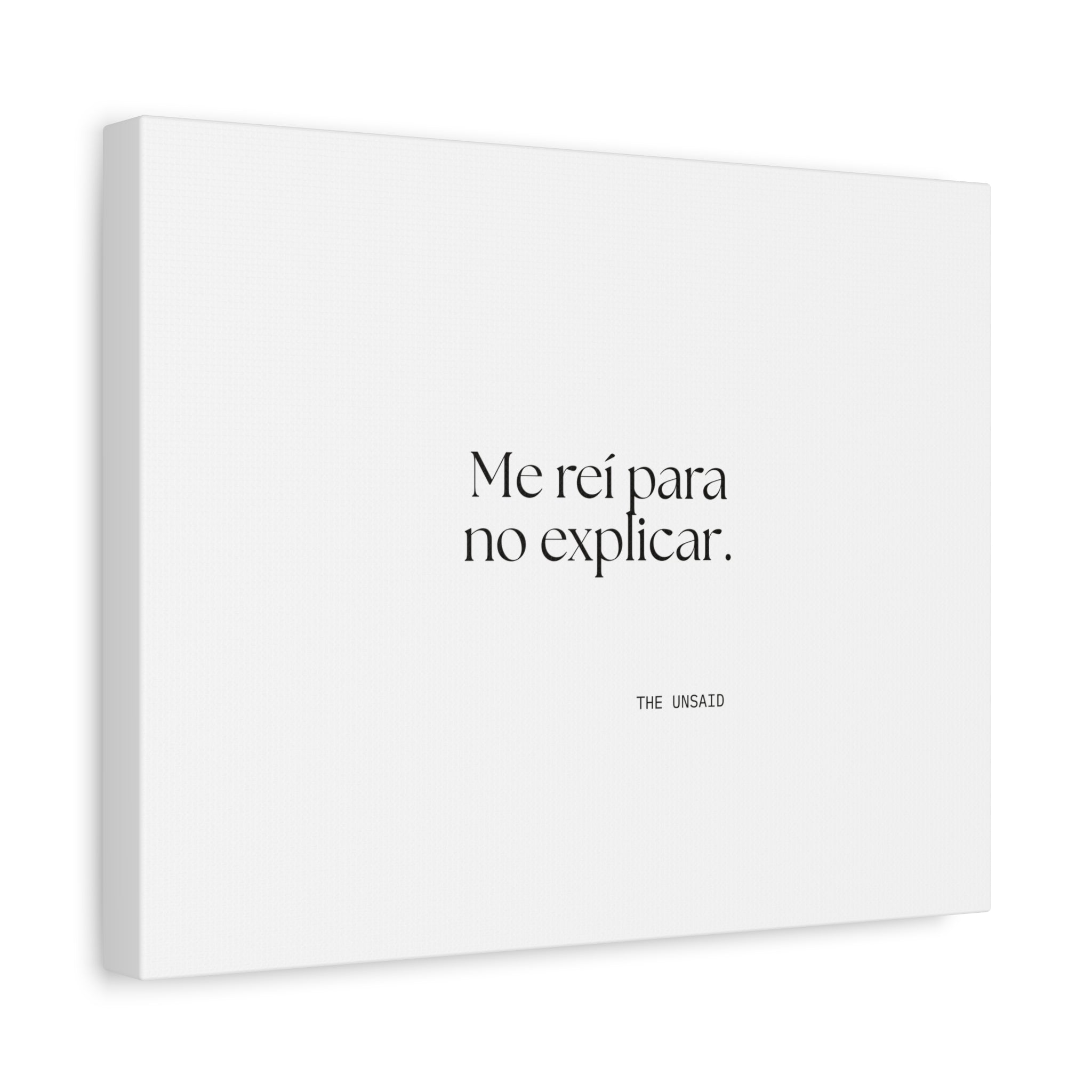 Me reí para no explicar - Canvas Print - En Español
