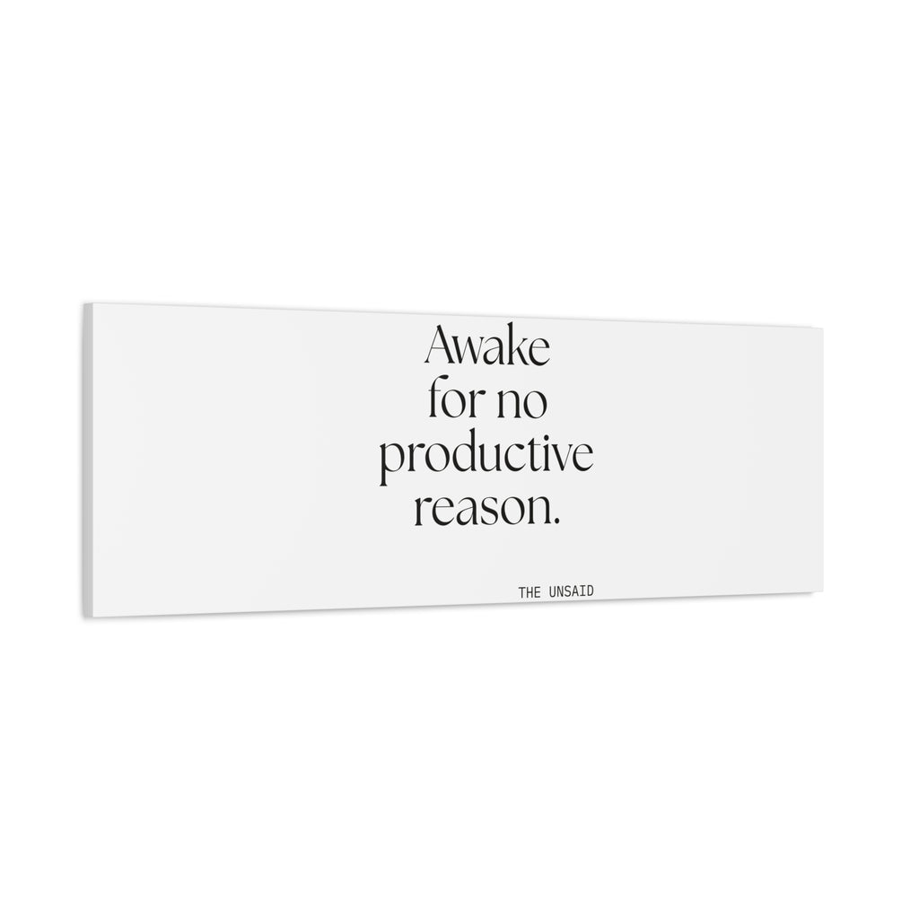 Awake for no productive reason - Canvas Print - For Overthinkers