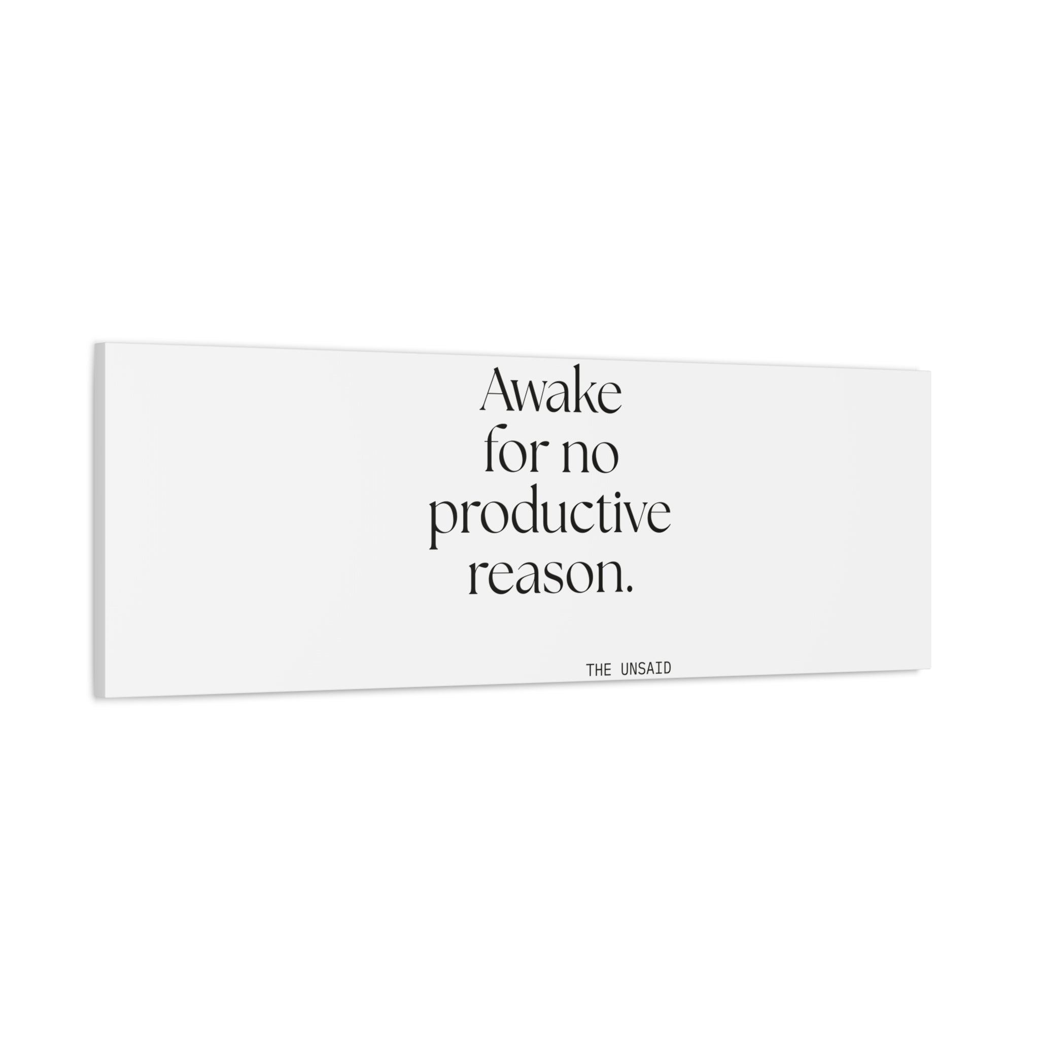 Awake for no productive reason - Canvas Print - For Overthinkers