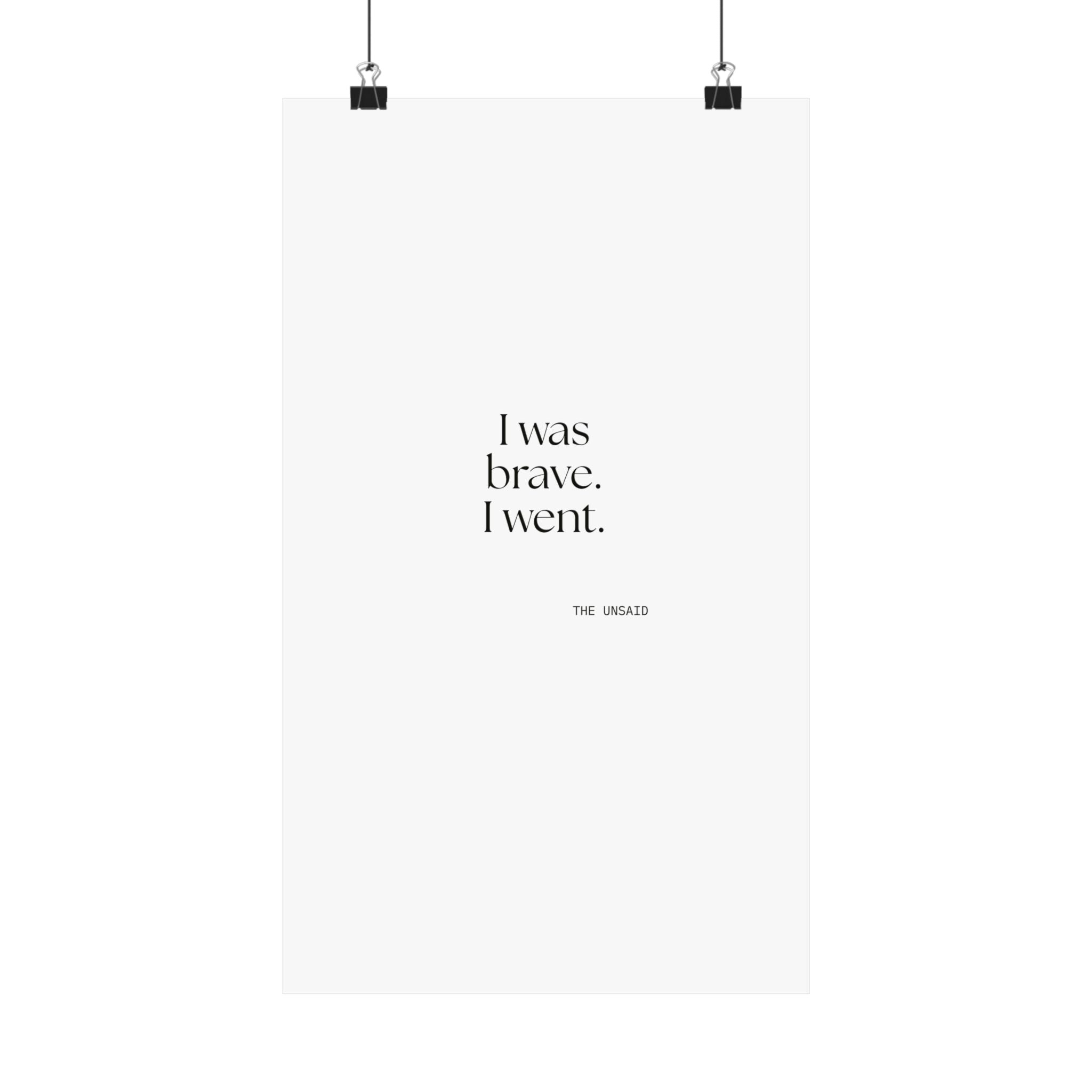 I was brave. I went - Poster - For Introverts