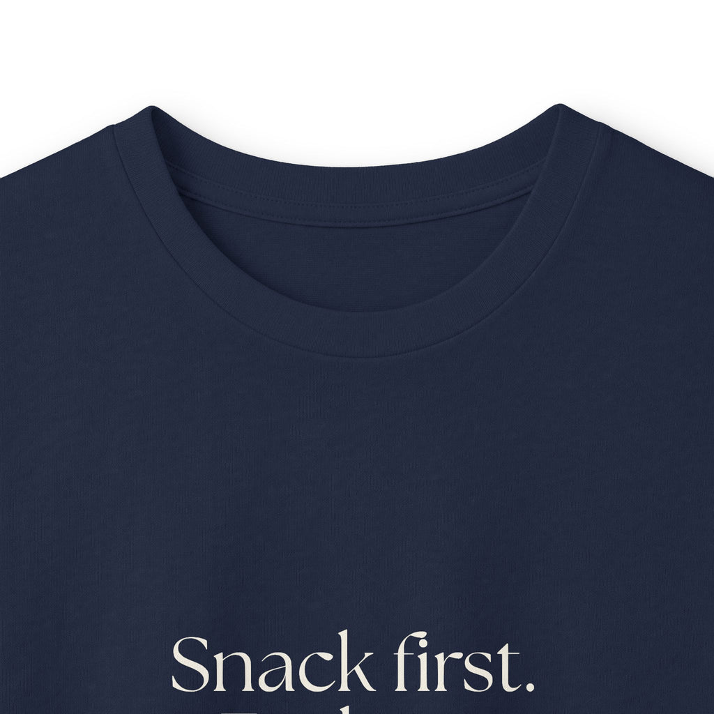Snack first. Feelings later - Long Sleeve Shirt - Dry Humor