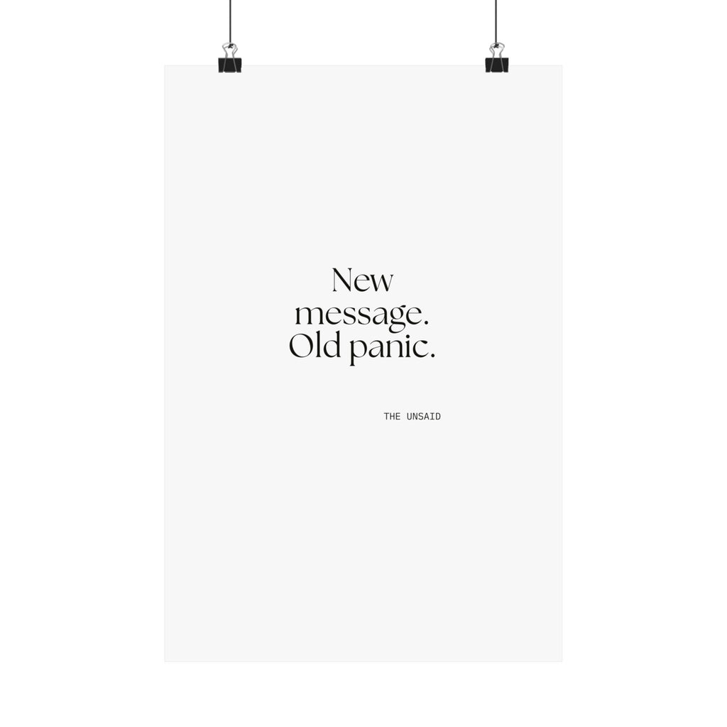New message. Old panic - Poster - For Overthinkers