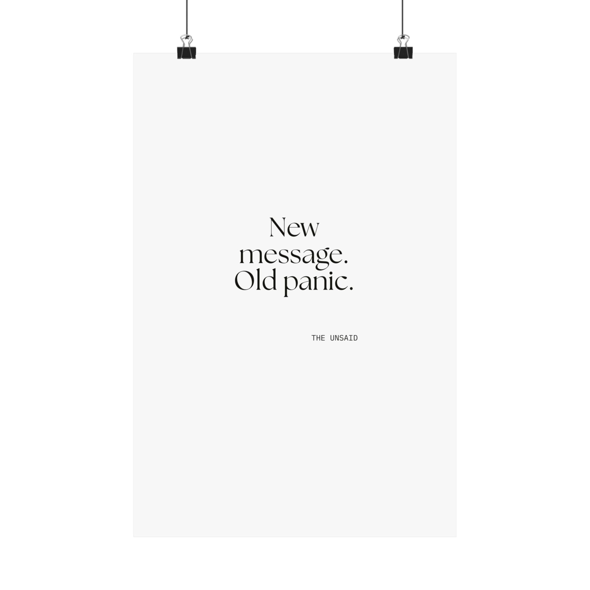 New message. Old panic - Poster - For Overthinkers