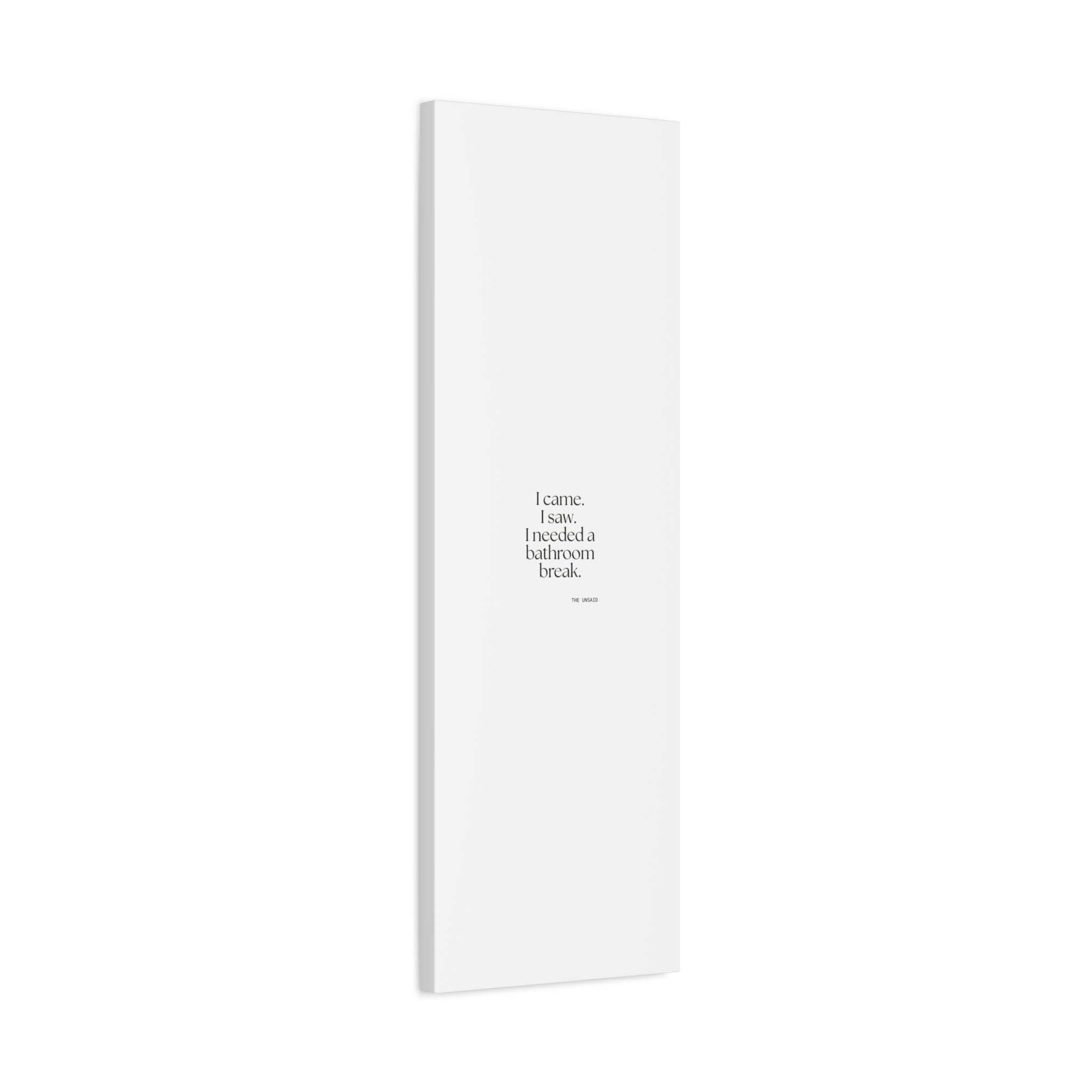I came. I saw. I needed a bathroom break - Canvas Print - For Introverts