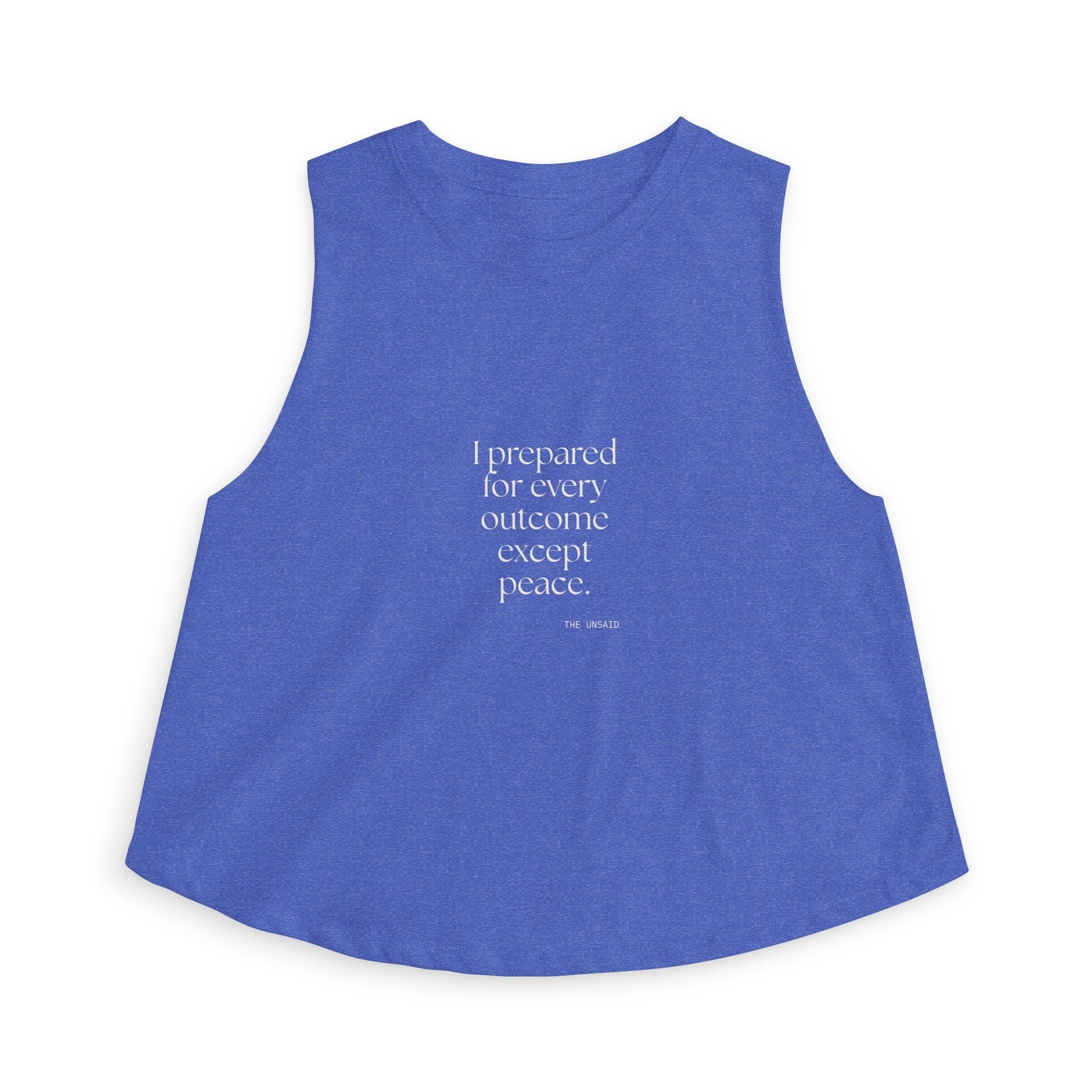 I prepared for every outcome except peace - Crop Top - Dry Humor