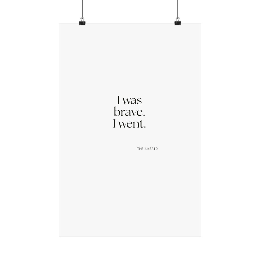 I was brave. I went - Poster - For Introverts