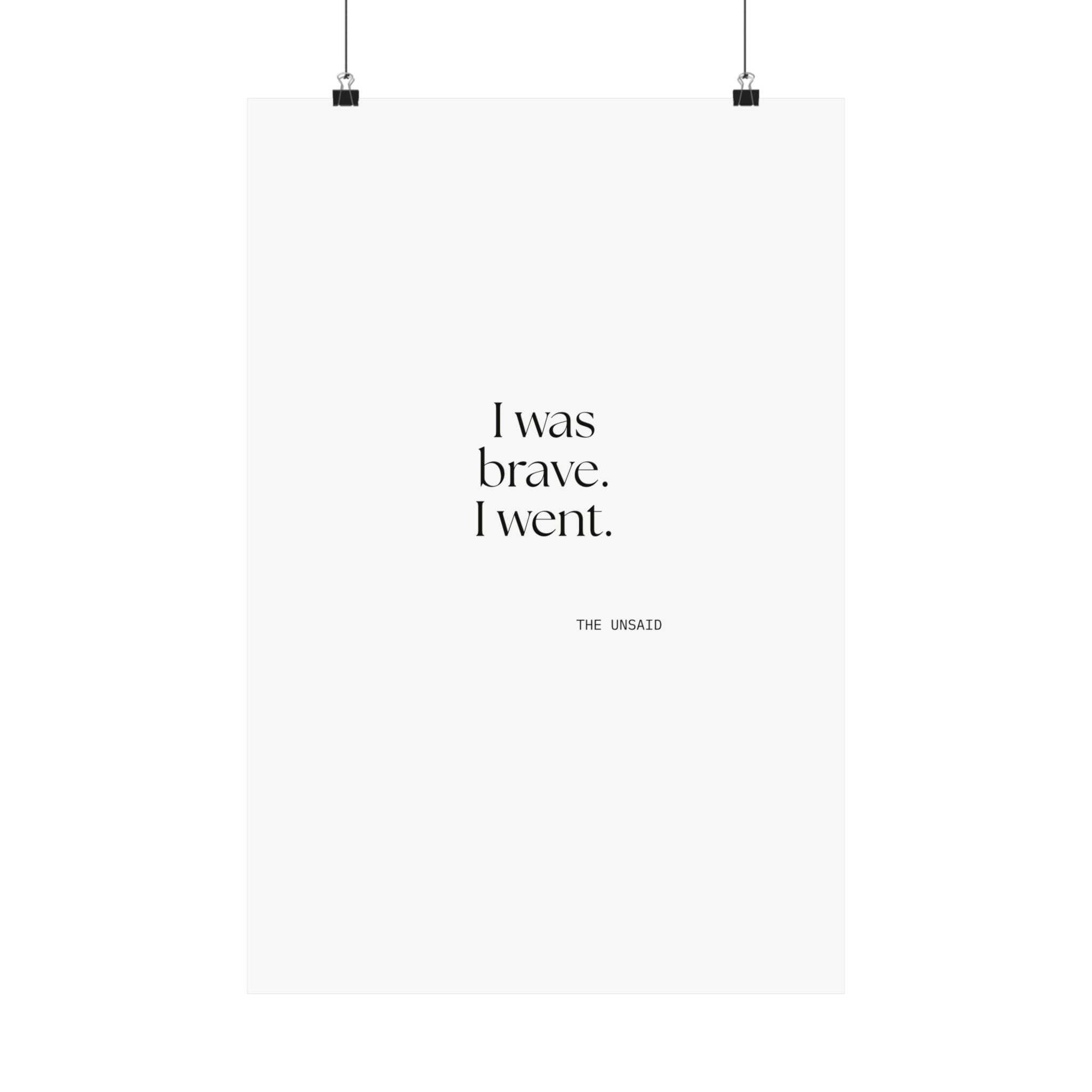 I was brave. I went - Poster - For Introverts