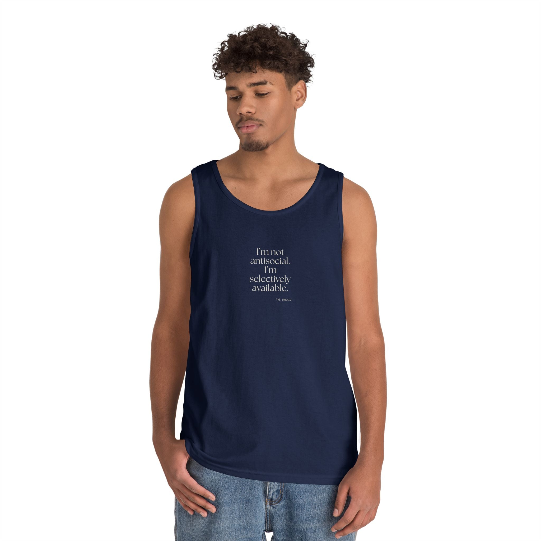 I’m not antisocial. I’m selectively available - Tank Top - For Introverts