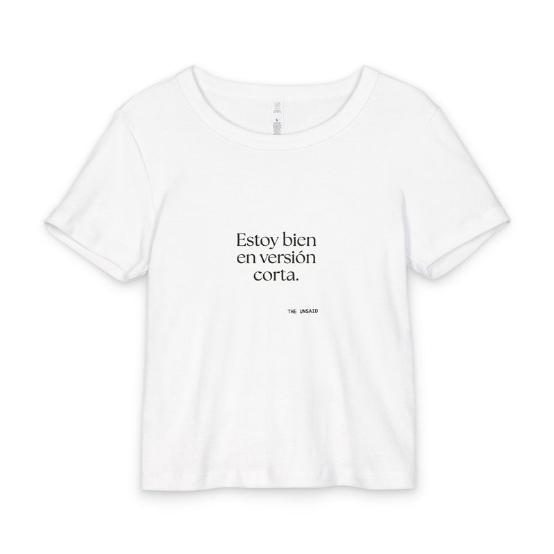 Baby Tee — Estoy bien en versión corta.