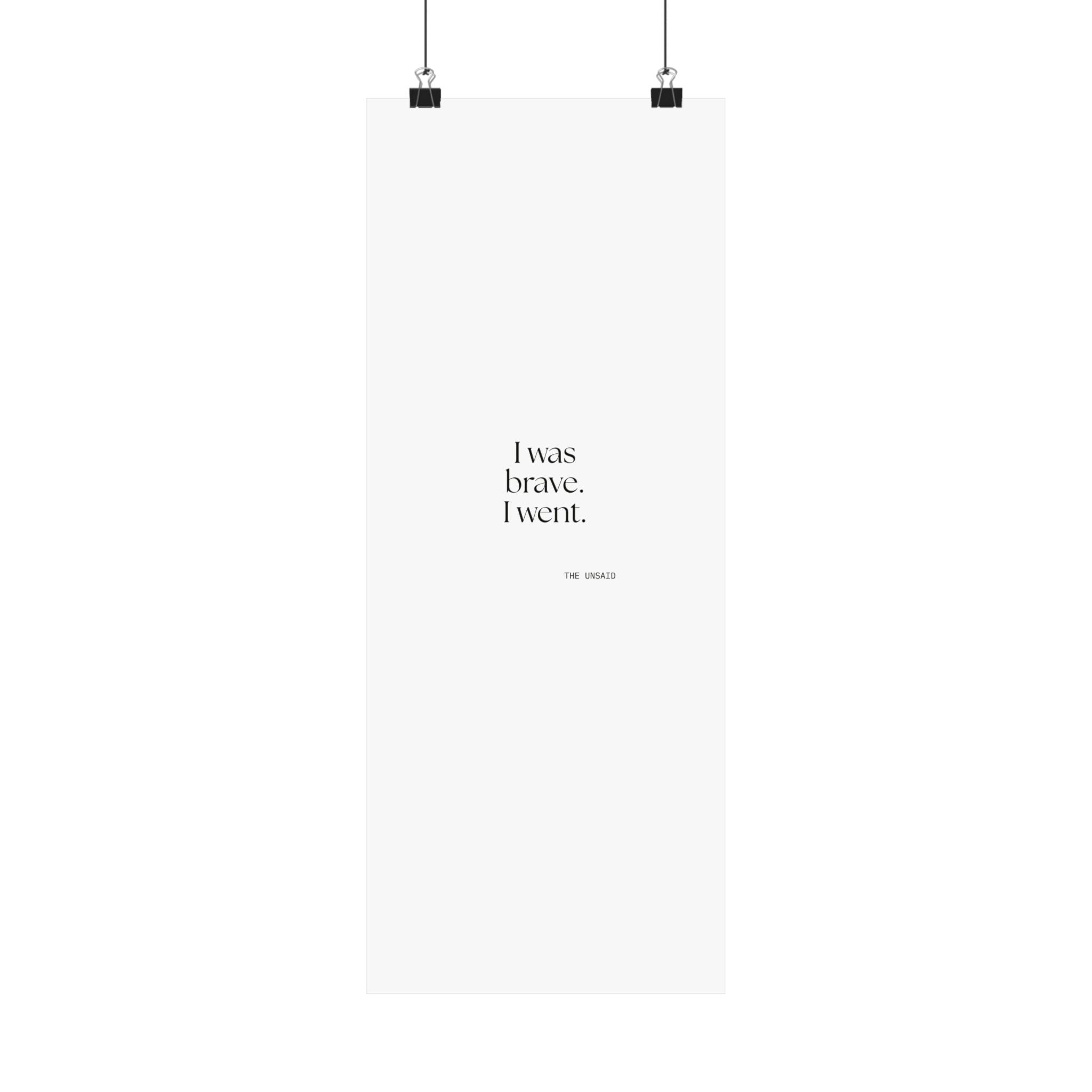I was brave. I went - Poster - For Introverts