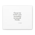 I keep my worst-case scenarios to myself. Mostly - Canvas Print - For Introverts