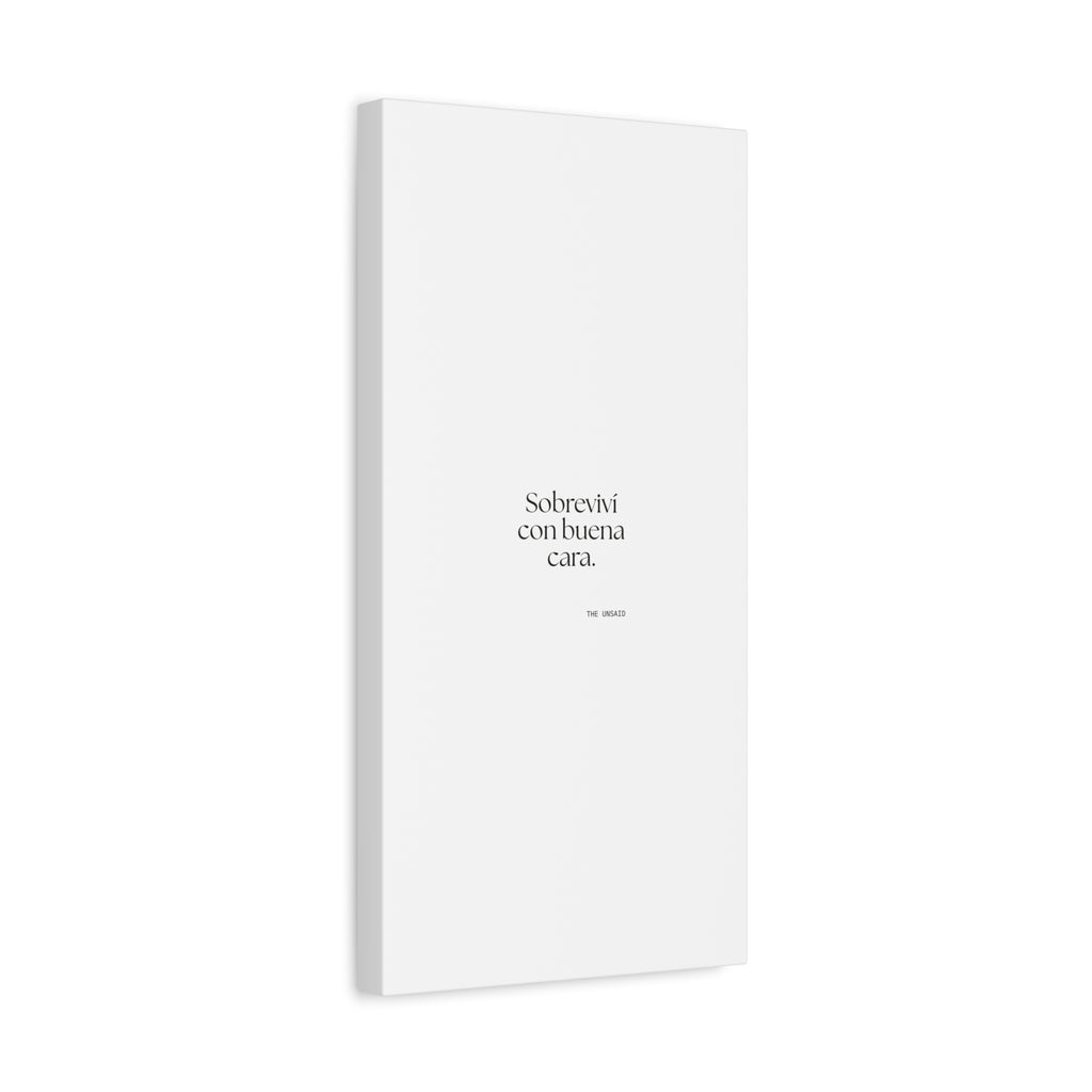 Sobreviví con buena cara - Canvas Print - En Español
