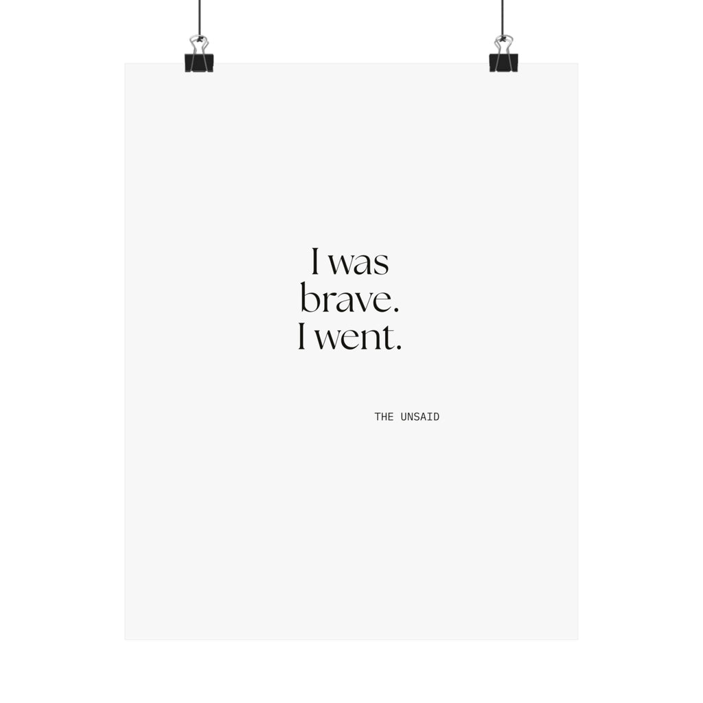 I was brave. I went - Poster - For Introverts