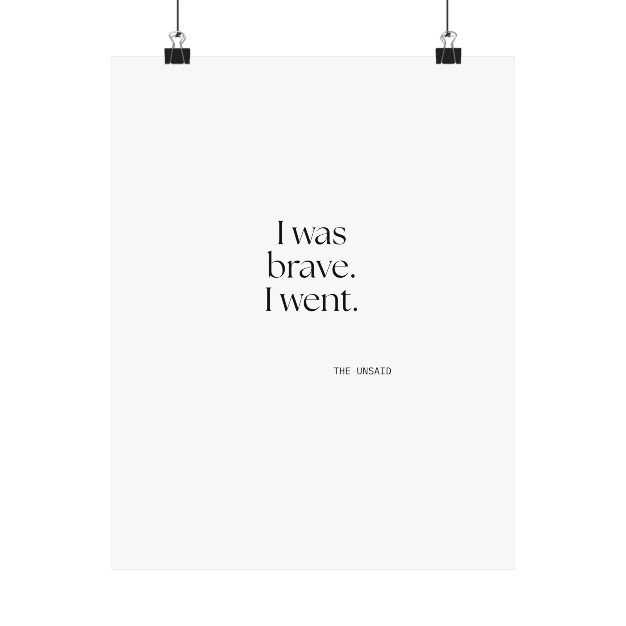 I was brave. I went - Poster - For Introverts