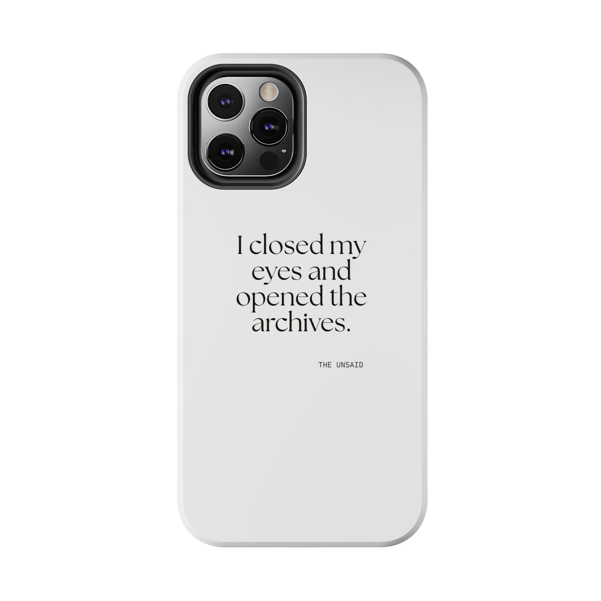 I closed my eyes and opened the archives - Tough Phone Case - For Overthinkers