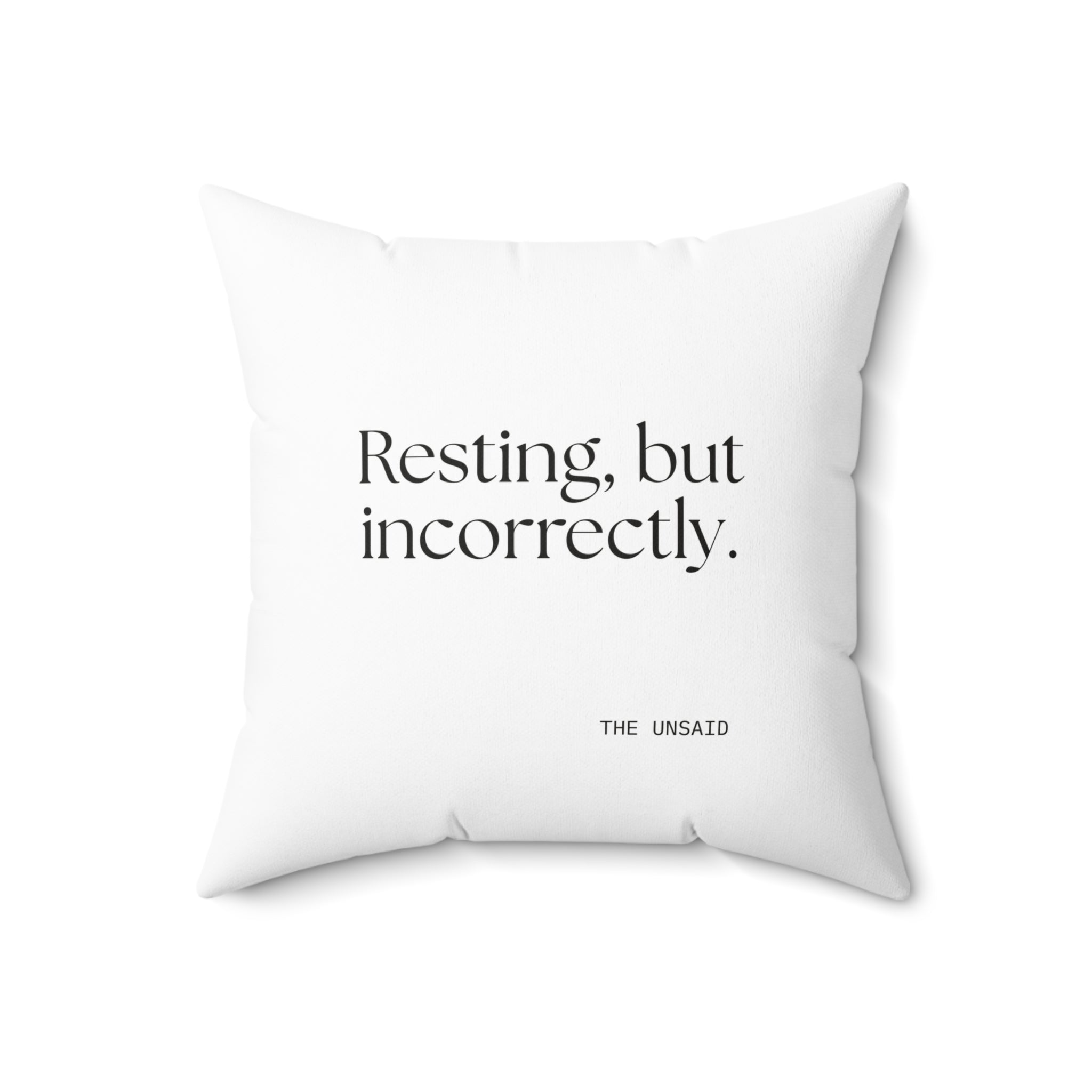 Resting, but incorrectly - Throw Pillow - For Quiet Minds