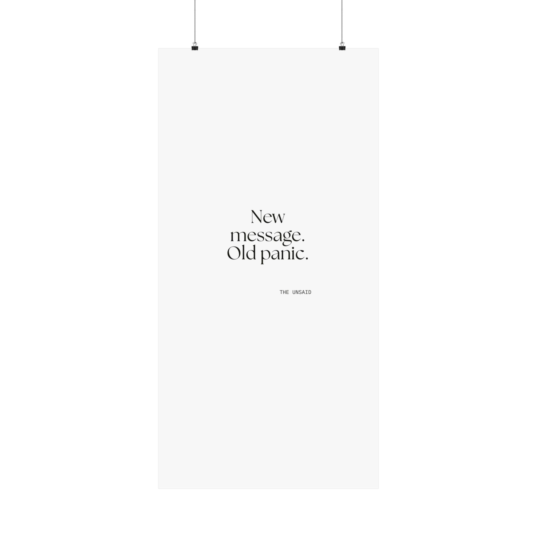 New message. Old panic - Poster - For Overthinkers