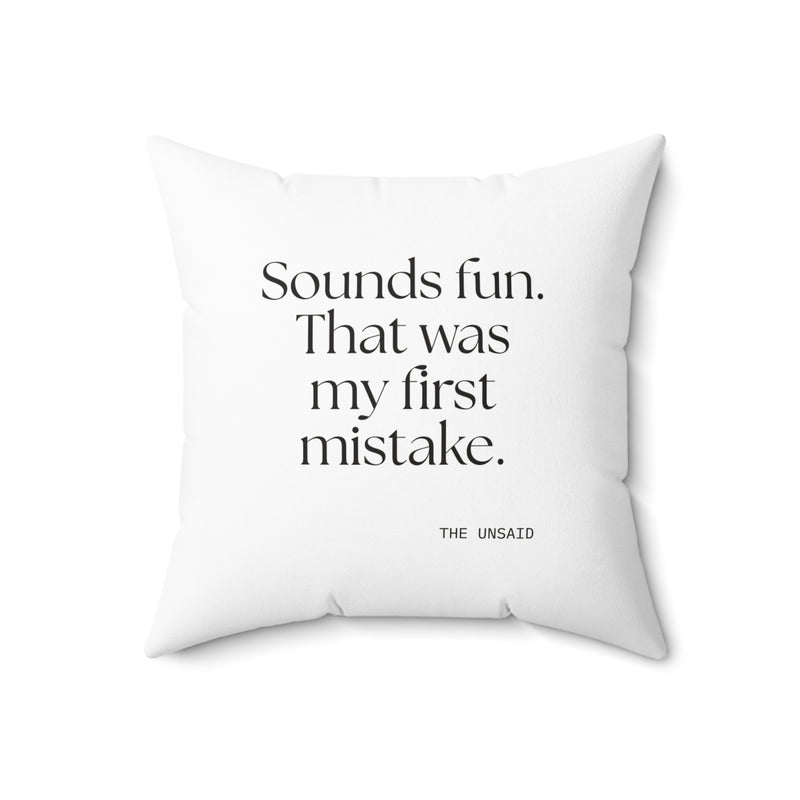 Throw Pillow — Sounds fun. That was my first mistake.