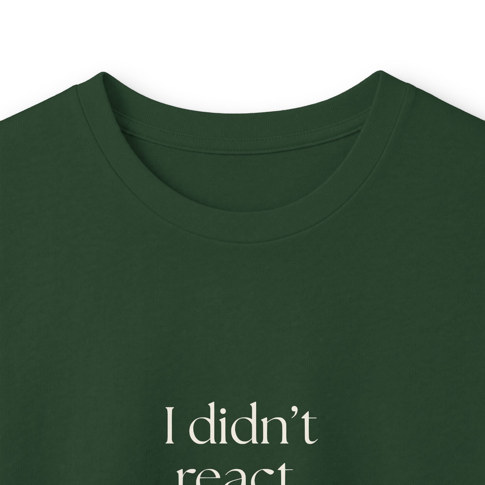 I didn’t react. Growth is annoying - Long Sleeve Shirt - Dry Humor