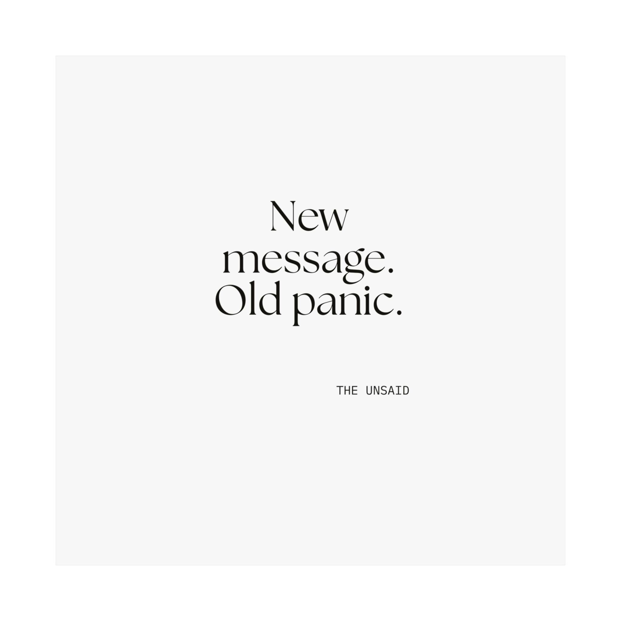 New message. Old panic - Poster - For Overthinkers