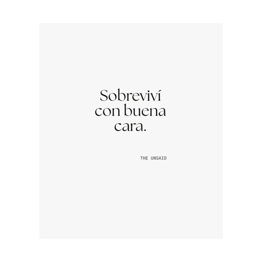 Sobreviví con buena cara - Poster - En Español